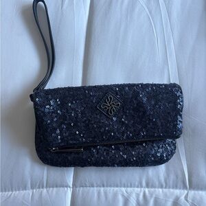 Vera Wang Midnight Sequin Wristlet